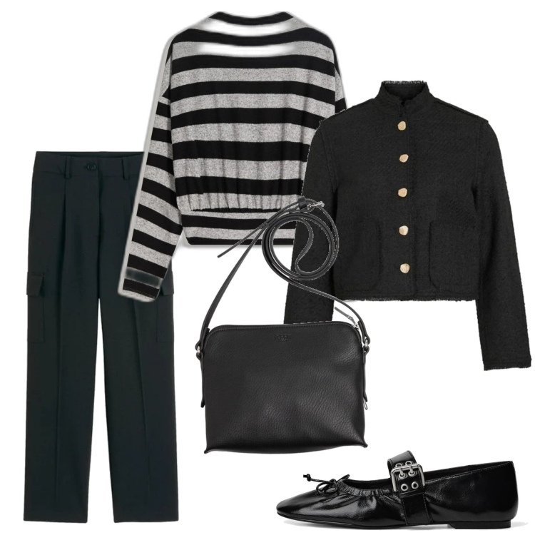 Outfit mujer - Urban look. Estilo Urban para Todos los días. Combinación con sudaderas, bailarinas, pantalones cargo, bolsos saco, blazers.