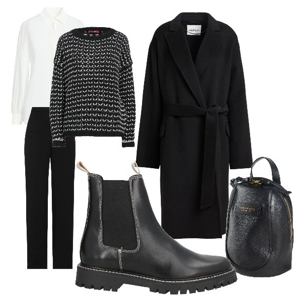 Outfit donna - le scarpe cool. Stile Basic per Tutti i giorni. Abbinamento con stivaletti chelsea, zaini, pullovers, pantaloni, camicie, cappotti.