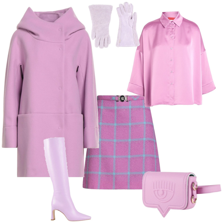 Outfit donna - Casual chic ogni giorno. Stile Casual chic per Tutti i giorni. Abbinamento con cappotti, stivali, marsupi, guanti, camicie, minigonne.