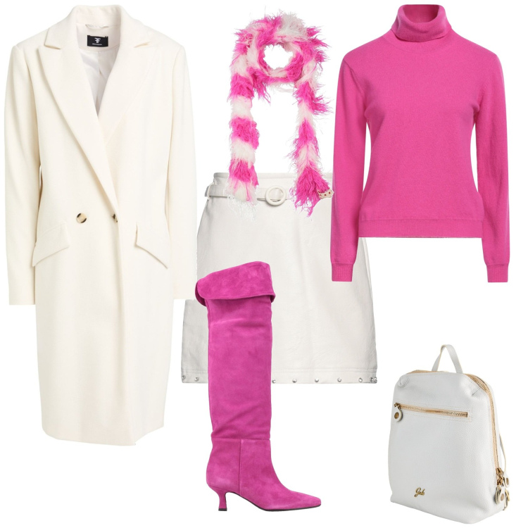 Outfit donna - Casual chic ogni giorno. Stile Casual chic per Tutti i giorni. Abbinamento con cappotti, maglieria, stivali, zaini, minigonne, sciarpe.