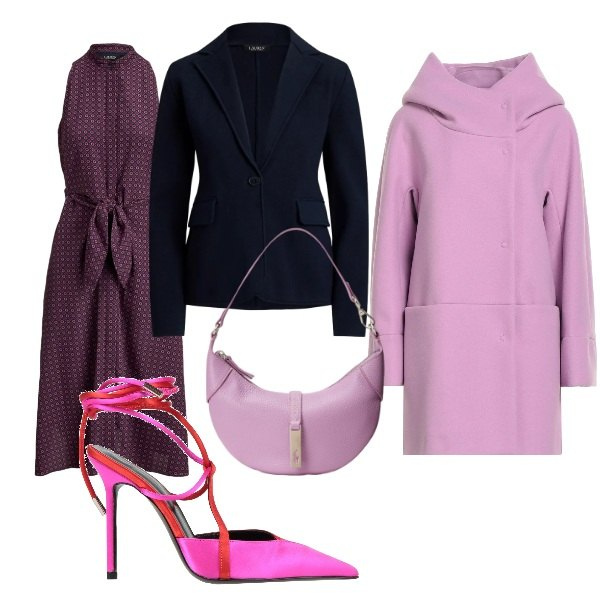 Outfit donna - bella e comoda. Stile Casual chic per Serata fuori. Abbinamento con cappotti, décolleté, borse a spalla, vestiti senza maniche, blazer.