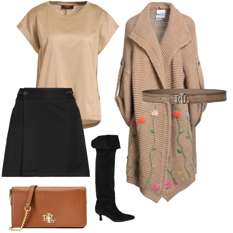 Outfit donna - Stivali al ginocchio. per Tutti i giorni. Abbinamento con cardigans, stivali, t-shirt, minigonne, borse a mano, cinture.