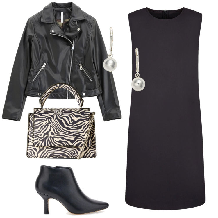 Outfit donna - Total look #2320560. Stile Glamour per Serata fuori. Abbinamento con borse a tracolla, blazer, orecchini, vestiti lunghi, stivaletti.