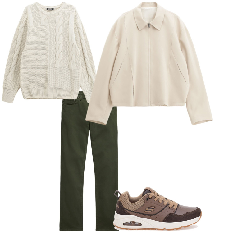 Outfit uomo - Maglione caldo. Stile Urban per Tutti i giorni. Abbinamento con cappotti, maglieria, pantaloni, sneakers.