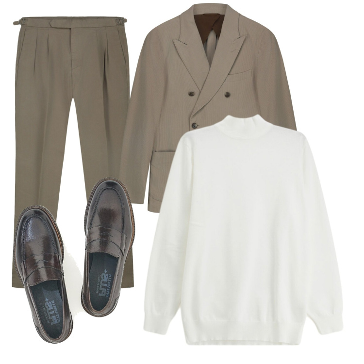 Outfit uomo - Il maglione dolcevita. Stile Trendy per Serata speciale. Abbinamento con maglieria, pantaloni, scarpe stringate, giacche.
