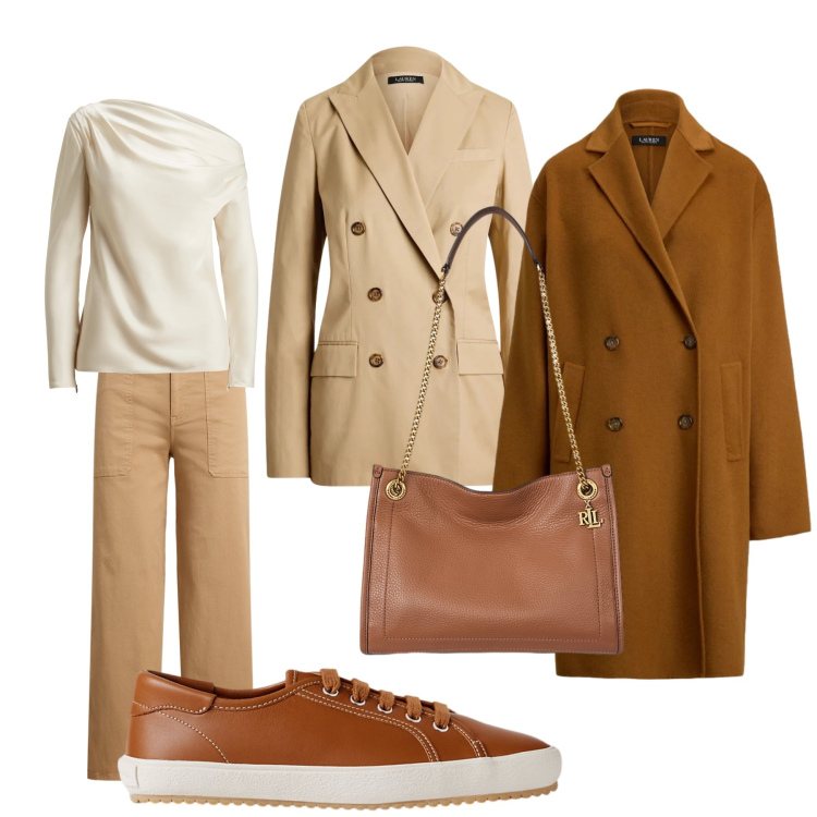 Outfit donna - Tenera.. mente. Stile Basic per Ufficio. Abbinamento con pantaloni, bluse, sneakers, borse tote, cappotti, blazer.