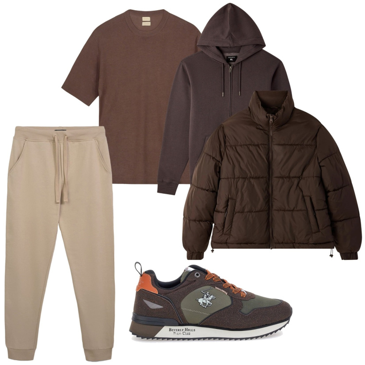 Outfit uomo - Comodo. per Sport. Abbinamento con pantaloni, felpe con cappuccio, bomber, t-shirt, sneakers.