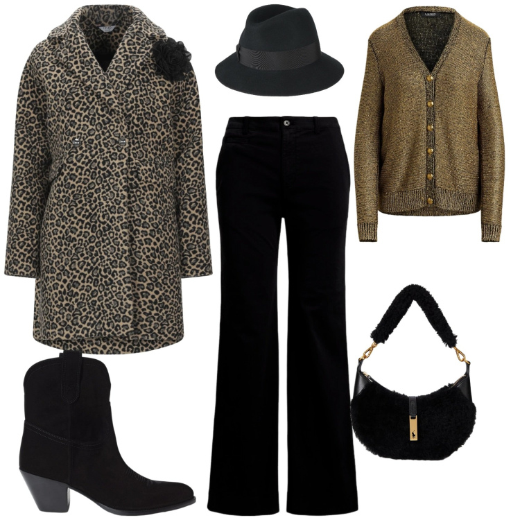 Outfit donna - Trendy ogni giorno. Stile Trendy per Tutti i giorni. Abbinamento con cappotti, cappelli, pantaloni, borse a spalla, stivaletti, cardigans.