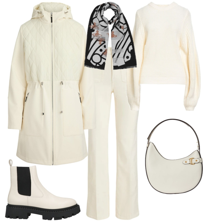 Outfit donna - Trendy ogni giorno. Stile Trendy per Tutti i giorni. Abbinamento con pullovers, stivaletti, sciarpe, borse a spalla, pantaloni, giacche.