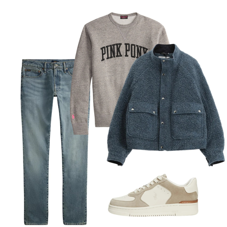 Outfit uomo - Gennaio. Stile Casual per Tutti i giorni. Abbinamento con bomber, sneakers, jeans, felpe.