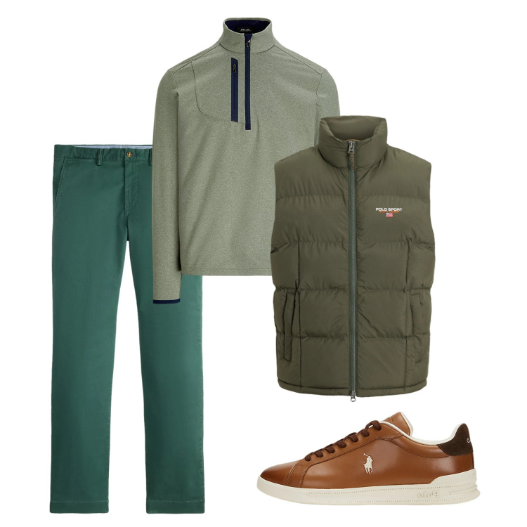 Outfit uomo - Gennaio. Stile Casual per Tutti i giorni. Abbinamento con sneakers, pantaloni chino, pullovers, piumini.