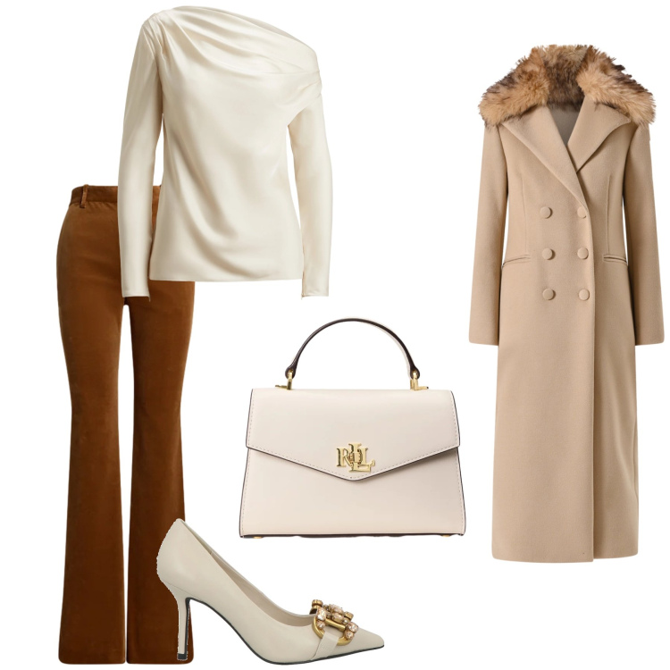Outfit donna - Elegante non solo con il nero. Stile Chic per Tutti i giorni. Abbinamento con décolleté, bluse, borse a mano, pantaloni, cappotti.
