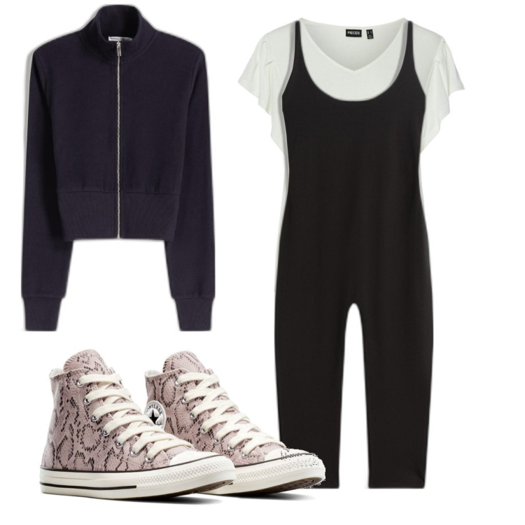 Outfit mujer - Sporty chic #226. Estilo Sporty chic para Todos los días. Combinación con sneakers, sudaderas, chándales, camiseta.