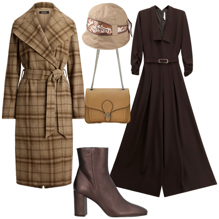 Outfit donna - Casual chic nuova stagione. Stile Casual chic per Tutti i giorni. Abbinamento con stivaletti, cappelli, tute, borse a spalla, cappotti.