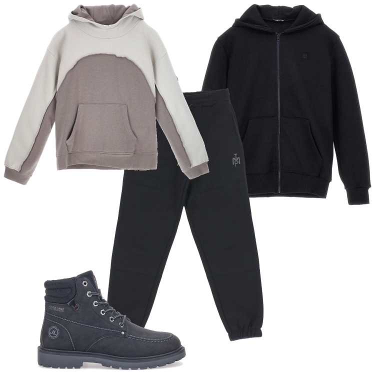 Outfit uomo - Fine settimana. Stile Urban per Tutti i giorni. Abbinamento con pantaloni, stivali e stivaletti, felpe con cappuccio, felpe con cappuccio.