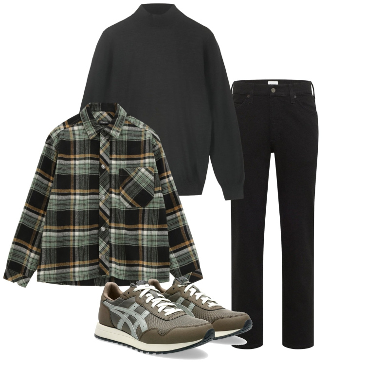 Outfit uomo - La camicia soorabito. Stile Casual per Tutti i giorni. Abbinamento con jeans dritti, camicie, sneakers, pullovers.