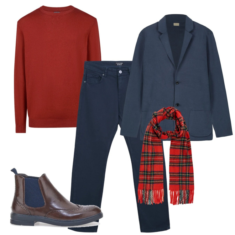 Outfit uomo - Evergreen. Stile Casual per Tutti i giorni. Abbinamento con jeans dritti, maglieria, stivali e stivaletti, cardigans, sciarpe.