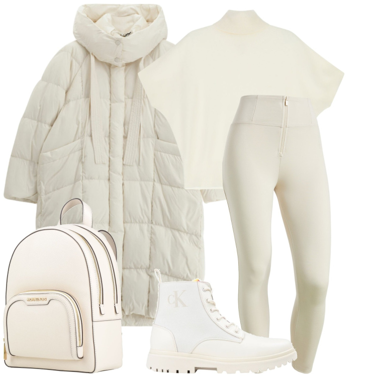 Outfit donna - A gennaio torna di moda il minimal. Stile Casual per Tutti i giorni. Abbinamento con stivaletti, zaini, piumini, maglieria, pantaloni skinny.