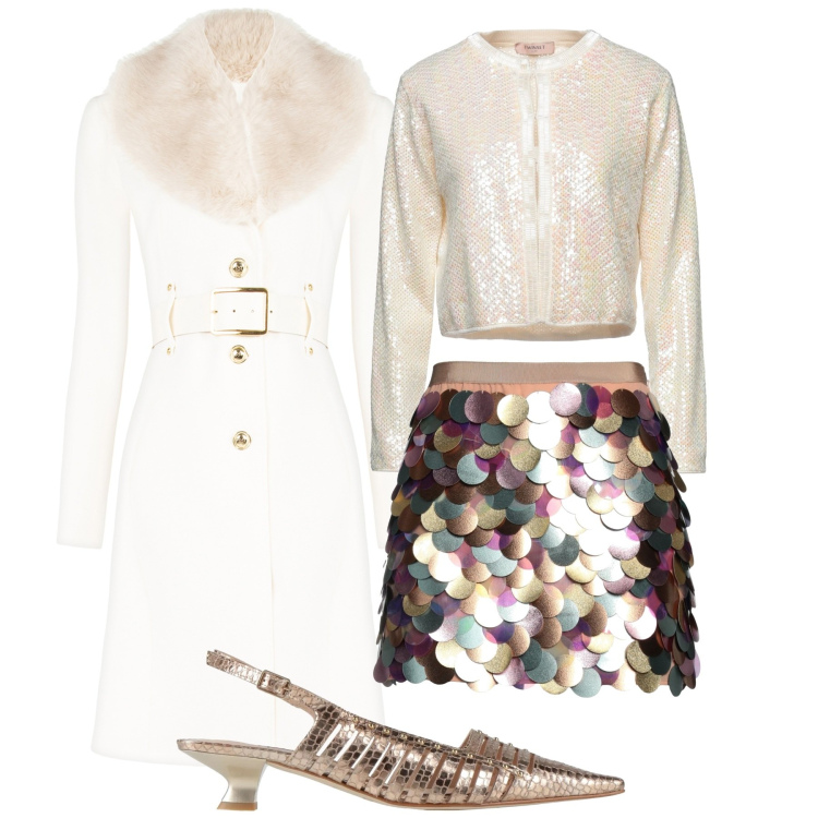 Outfit donna - Luminosa come non mai. Stile Bon Ton per Cerimonia. Abbinamento con décolleté, minigonne, cardigans, cappotti.