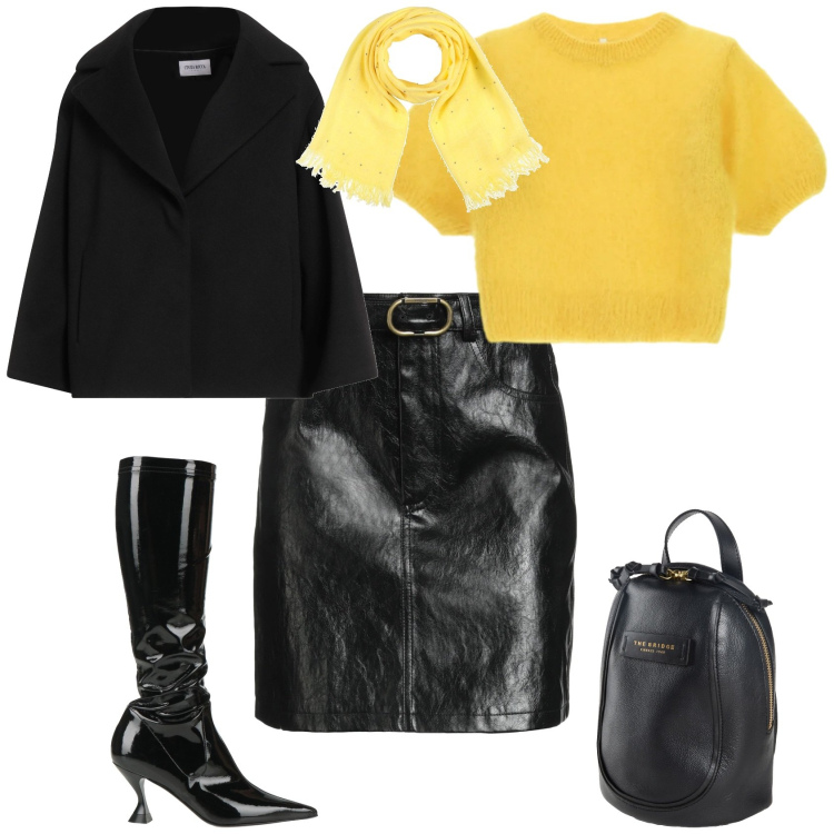 Outfit donna - Casual chic ogni giorno. Stile Casual chic per Tutti i giorni. Abbinamento con stivali, zaini, minigonne, sciarpe, cappotti, t-shirt.