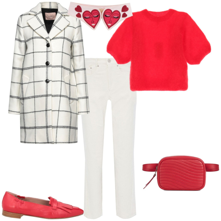 Outfit donna - Trendy ogni giorno. Stile Trendy per Tutti i giorni. Abbinamento con cappotti, pantaloni, marsupi, mocassini, sciarpe, t-shirt.