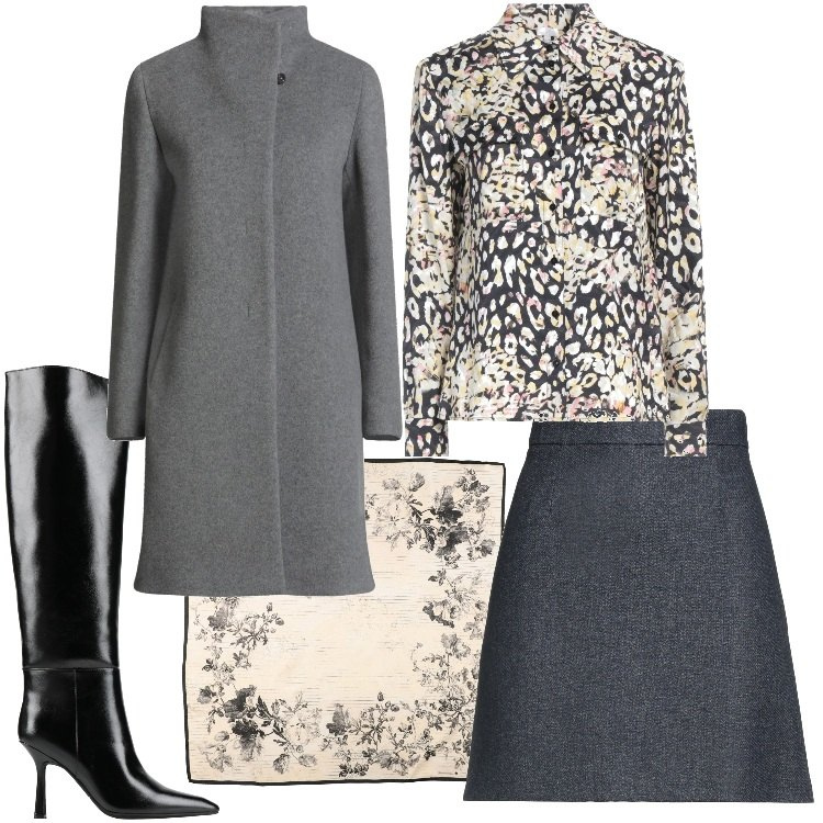 Outfit donna - Serata elegante in lana e velluto. Stile Chic per Serata fuori. Abbinamento con camicie, minigonne, sciarpe, stivali, cappotti.