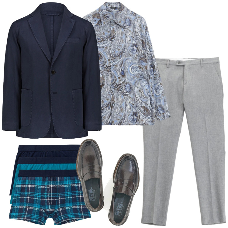 Outfit uomo - Colorful business casual men. Stile Casual per Ufficio. Abbinamento con boxer, pantaloni, camicie, giacche, scarpe stringate.