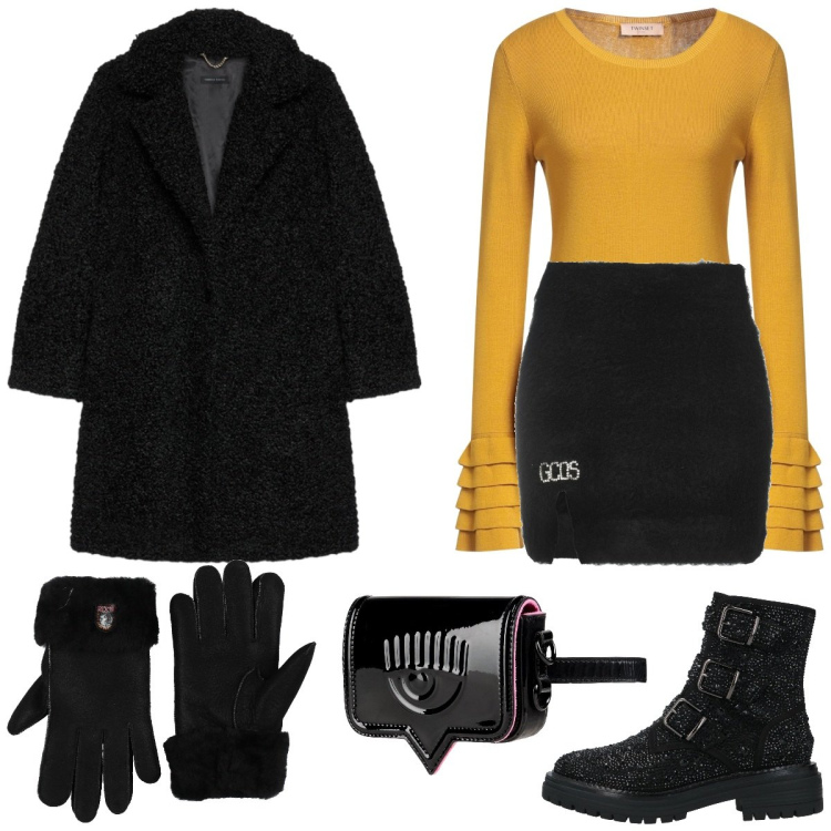 Outfit donna - Stivaletti comodi. Stile Glamour per Tutti i giorni. Abbinamento con pullovers, guanti, stivaletti, minigonne, marsupi, cappotti.