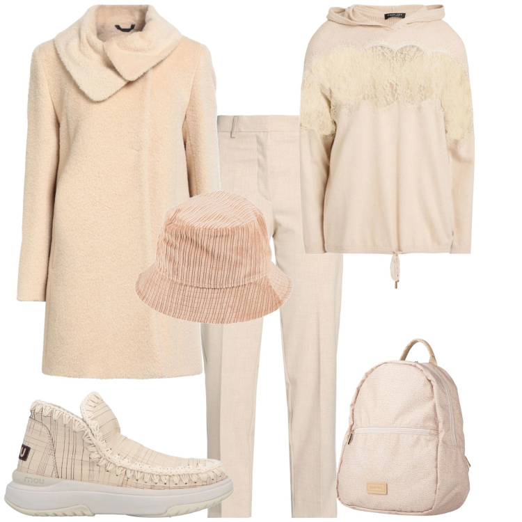 Outfit donna - Trendy ogni giorno. Stile Trendy per Tutti i giorni. Abbinamento con zaini, pantaloni, stivaletti, cappelli, cappotti, pullovers.