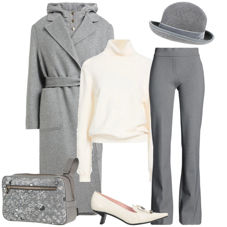 Outfit donna - Total look #2323861. Stile Chic per Serata fuori. Abbinamento con maglieria, pantaloni, marsupi, cappelli, décolleté, cappotti.