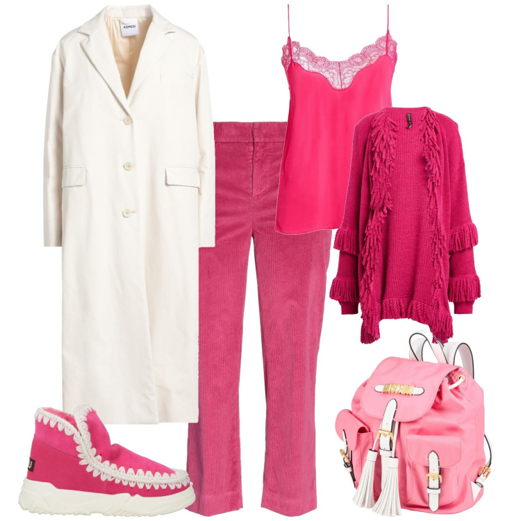 Outfit donna - Sporty chic ogni giorno. Stile Sporty chic per Tutti i giorni. Abbinamento con pantaloni, stivaletti, top, zaini, cardigans, cappotti.