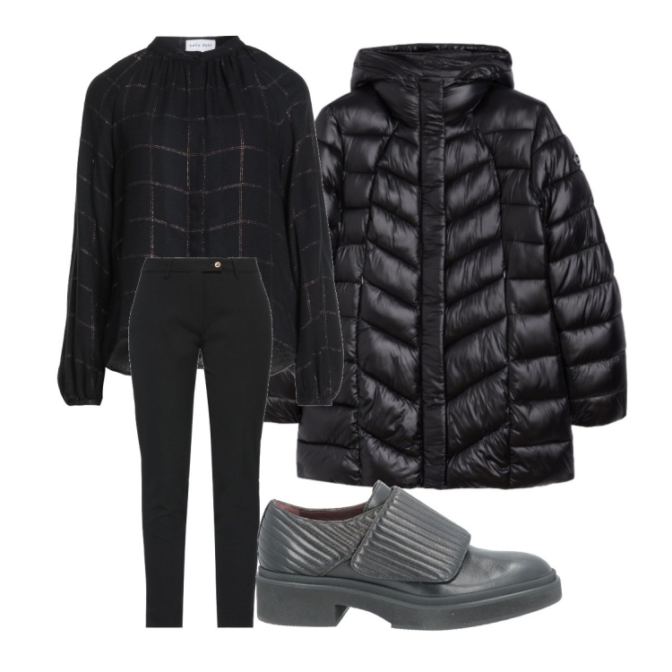 Outfit donna - Stile impeccabile nella quotidianità. Stile Minimal per Tutti i giorni. Abbinamento con pantaloni, mocassini, camicie, piumini.