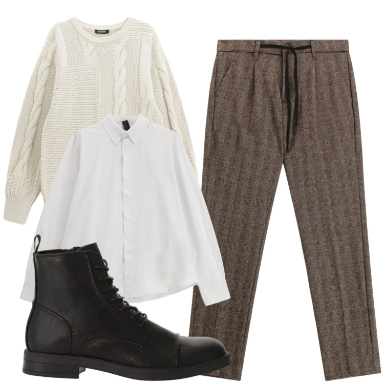 Outfit uomo - Casual ma con classe. Stile Casual per Tutti i giorni. Abbinamento con maglieria, pantaloni, camicie, anfibi.