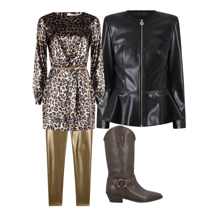 Outfit donna - Rinascimento per l’ufficio a febbraio. Stile Etnico per Ufficio. Abbinamento con stivali, pantaloni skinny, giacche, vestiti corti.