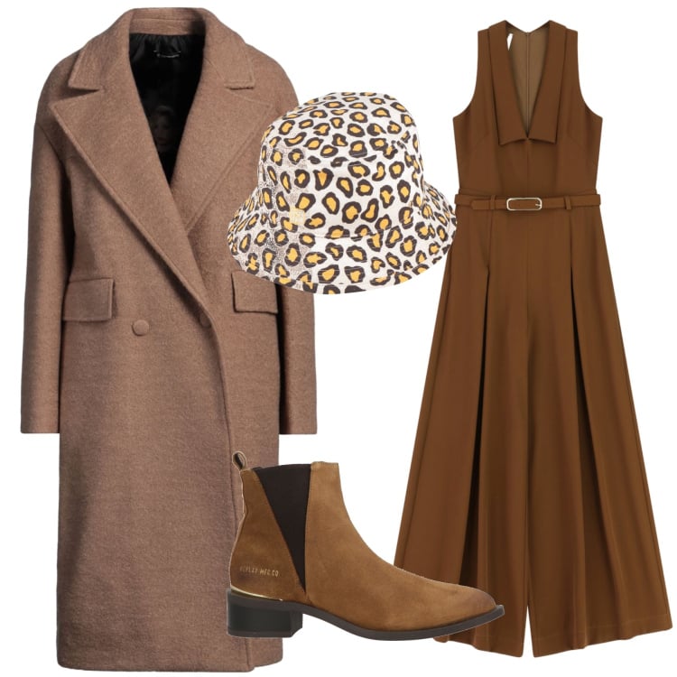 Outfit donna - Il Fascino dei Neutri. Stile Casual chic per Tutti i giorni. Abbinamento con cappelli, cappotti, stivaletti texani, tute.