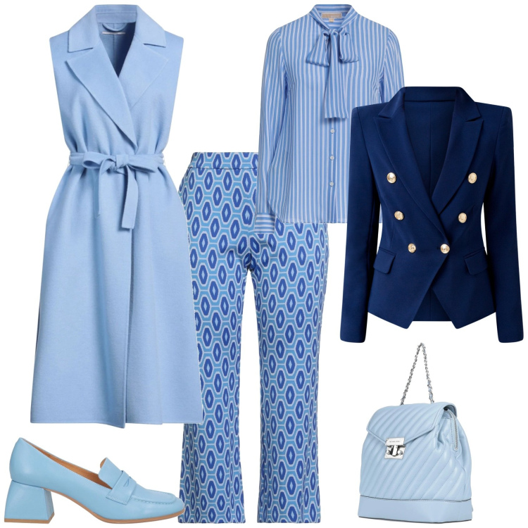 Outfit donna - Trendy ogni giorno. Stile Trendy per Tutti i giorni. Abbinamento con pantaloni, cappotti, mocassini, zaini, camicie, blazer.