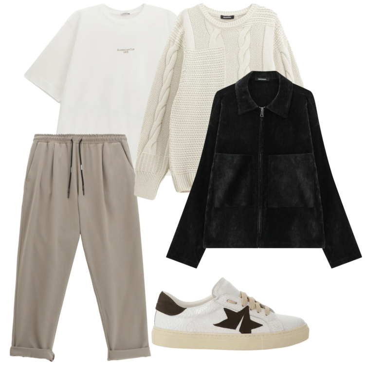 Outfit uomo - Minimal uomo imperial. per Ufficio. Abbinamento con maglieria, pantaloni, t-shirt, cappotti, sneakers.