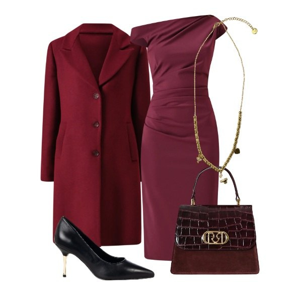 Outfit donna - Parola d\'ordine Femminilità. Stile Sexy per Cerimonia. Abbinamento con ciondoli, vestiti a tubino, cappotti, décolleté, borse a mano.