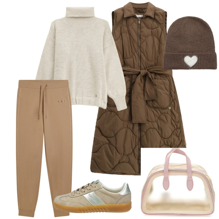 Outfit donna - Per tutti i giorni. per Tutti i giorni. Abbinamento con berretti, blazer, maglieria, pantaloni, sneakers, valigie.