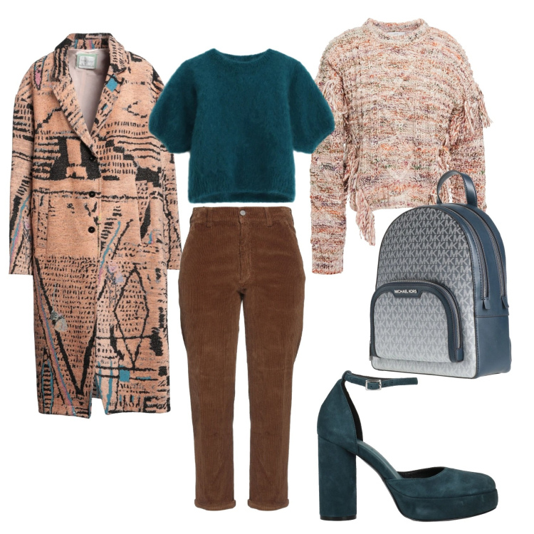 Outfit donna - Così...Semplice!. Stile 70s per Tutti i giorni. Abbinamento con décolleté, zaini, pullovers, pantaloni, cappotti, t-shirt.