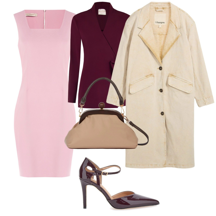 Outfit donna - Sexy romantic. Stile Chic per Serata fuori. Abbinamento con trench, vestiti a tubino, blazer, clutch, décolleté.