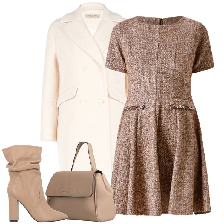 Outfit donna - Gennaio. Stile Urban per Tutti i giorni. Abbinamento con stivaletti, zaini, vestiti corti, cappotti.