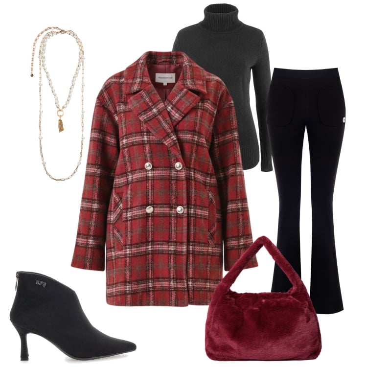 Outfit donna - Parisian Romance. Stile Romantica per Tutti i giorni. Abbinamento con maglieria, pantaloni, cappotti, borse a spalla, collane, stivaletti.