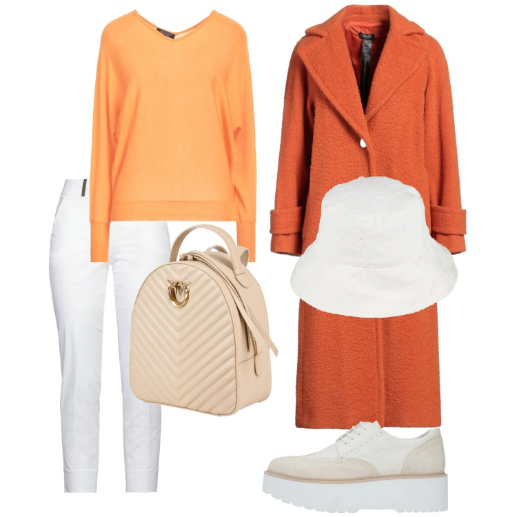 Outfit donna - Febbraio basic. Stile Basic per Tutti i giorni. Abbinamento con scarpe stringate, pullovers, cappotti, zaini, cappelli, pantaloni.