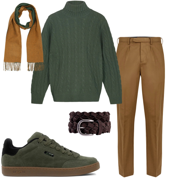 Outfit uomo - Tutti i giorni. Stile Urban per Tutti i giorni. Abbinamento con pantaloni, cinture, sciarpe, sneakers, maglieria.