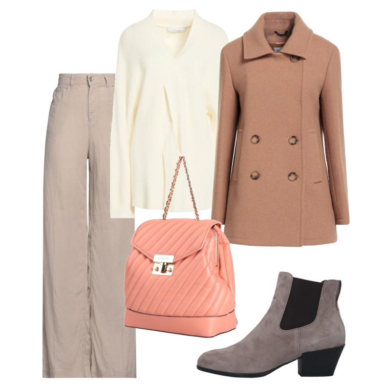 Outfit donna - Gennaio tenue. Stile Bon Ton per Tutti i giorni. Abbinamento con cappotti, stivaletti chelsea, zaini, jeans, pullovers.