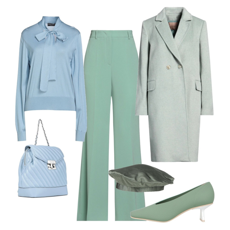 Outfit donna - Dayli romantic. Stile Romantica per Serata fuori. Abbinamento con cappotti, décolleté, zaini, cappelli e berretti, pullovers, pantaloni.