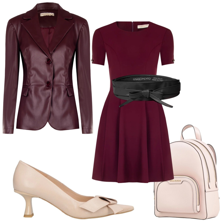 Outfit donna - Love, but make it Fashion. Stile Glamour per Serata fuori. Abbinamento con décolleté, zaini, vestiti corti, blazer, cinture.