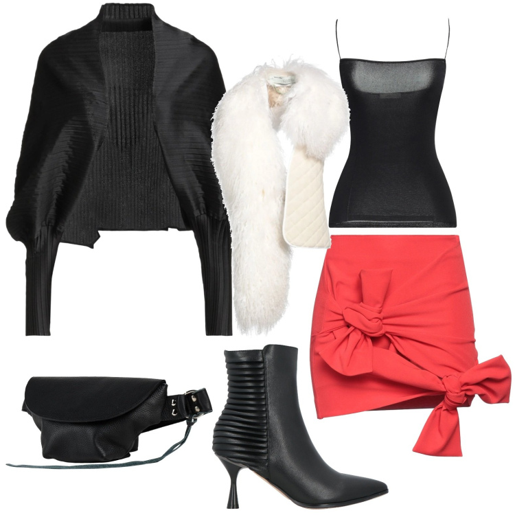 Outfit donna - Love, but make it Fashion. Stile Urban per Serata fuori. Abbinamento con top, marsupi, blazer, stivaletti, minigonne, cinture.