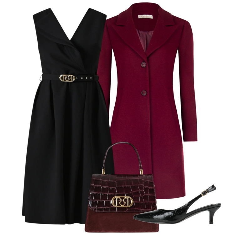 Outfit donna - Love, but make it Fashion. Stile Chic per Serata fuori. Abbinamento con décolleté, cappotti, borse a mano, vestiti a tubino.